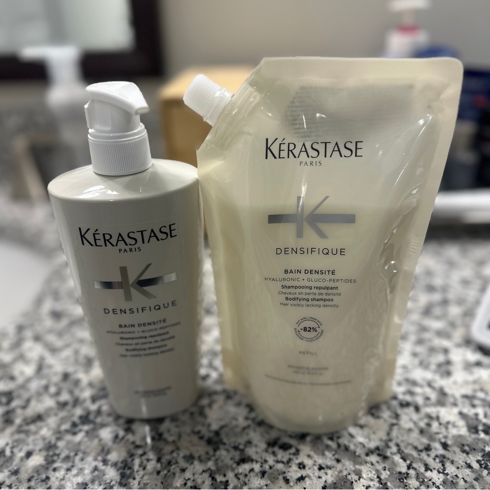 Kerastase densifique shampoo and refill pouch